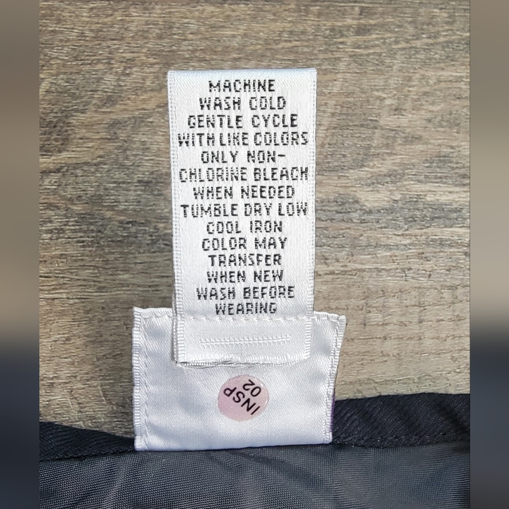 Vintage Y2K Midi Skirt Women's 16P Black w/ Pink & Purple Pin Stripe Plaid Lined - Picture 7 of 10